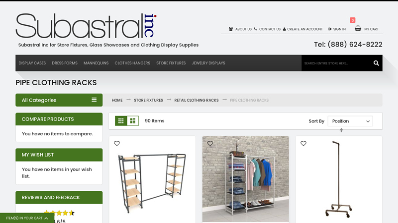 Industrial Pipe Clothing Rack Fixtures