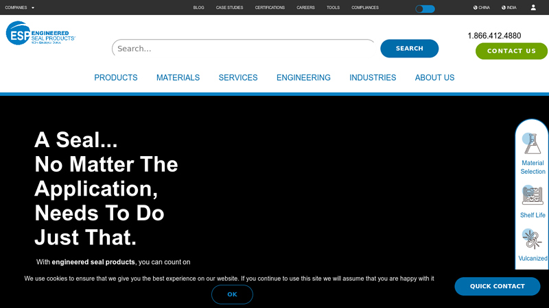 Industrial Seals Distributor and Manufacturer