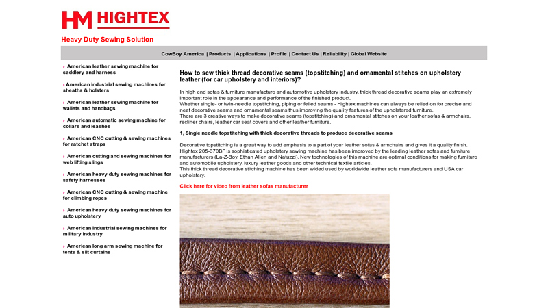 Industrial sewing machines for automotive upholstery USA