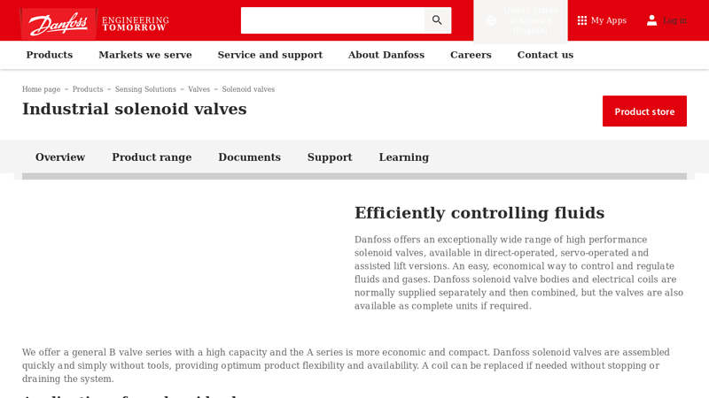 Industrial solenoid valves