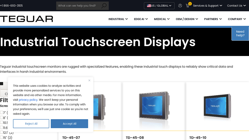 Industrial Touchscreen Displays, Rugged PC Monitors