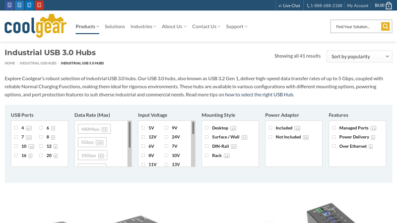 Industrial USB 3.0 Hubs