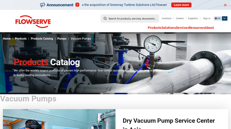 Industrial Vacuum Pumps Products