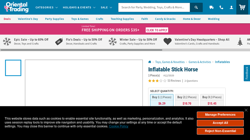 Inflatable Stick Horse