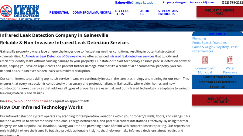 Infrared Leak Detection Company in Gainesville