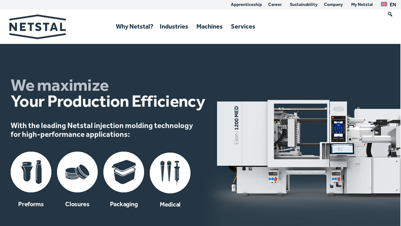 Injection molding machines & after