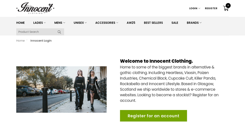 Innocent Login – Innocent Clothing