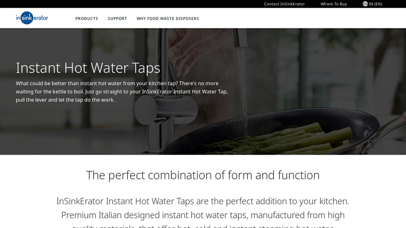 Instant Steaming Hot Water Taps for Kitchens