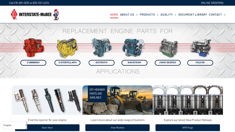 Interstate-McBee Diesel Engine and Fuel Injection Parts