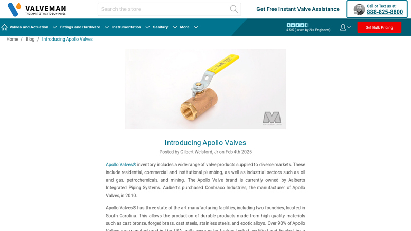 Introducing Apollo Valves