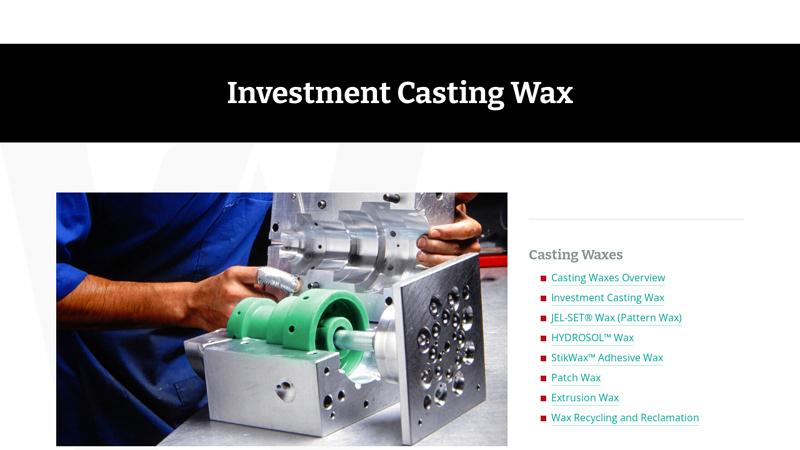 Investment Casting Waxes