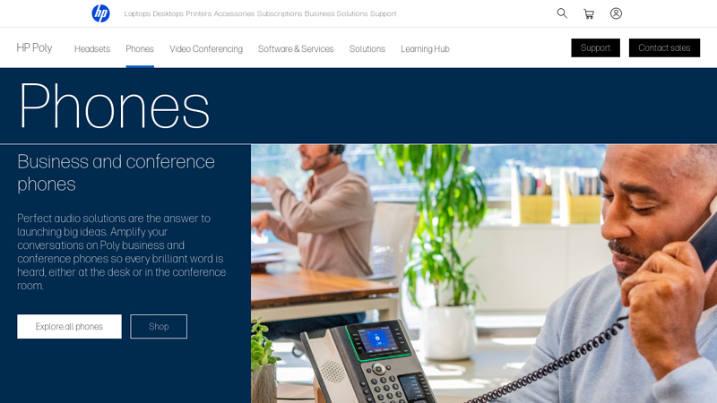 IP, Desk, and Handset Phones for Business and Conferences