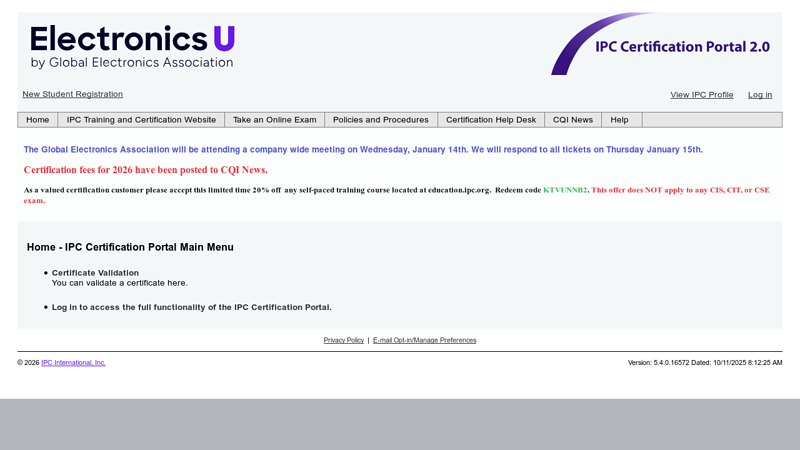 IPC Certification Portal