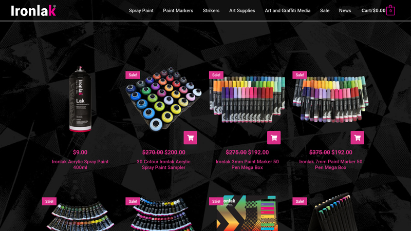 Ironlak Spray Paint, Markers & Art Supplies