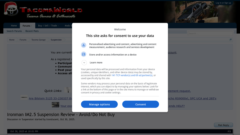 Ironman IM2.5 Suspension Review