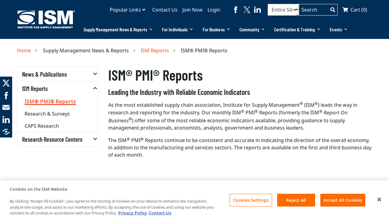 ISM® PMI® Reports