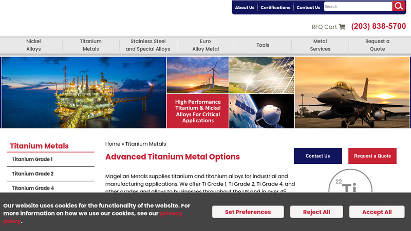 ISO 9001 Certified Titanium Metal
