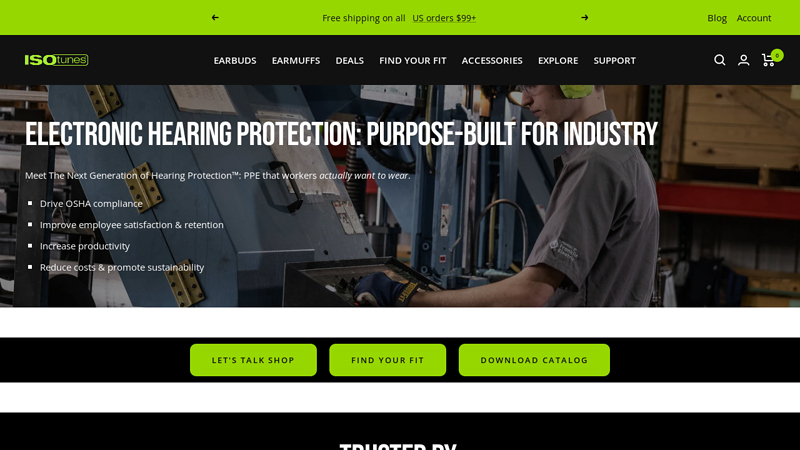 ISOtunes Industrial Hearing Protection