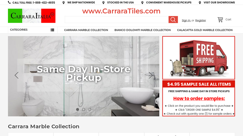 Italian Carrara Marble Collection