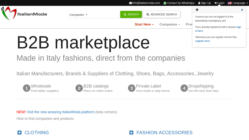 Italian fashion wholesale