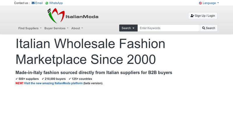 Italian Wholesale Suppliers: Clothing, Bags, Shoes, Jewels