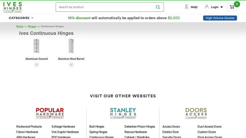 Ives Continuous Hinges