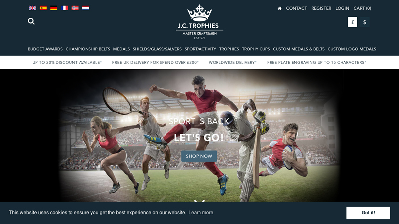 J.C.Trophies / Unique & Beautiful Trophies, Bespoke Medals ...