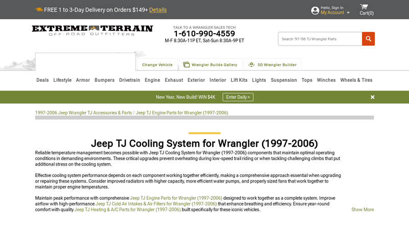 Jeep TJ Cooling System for Wrangler (1997