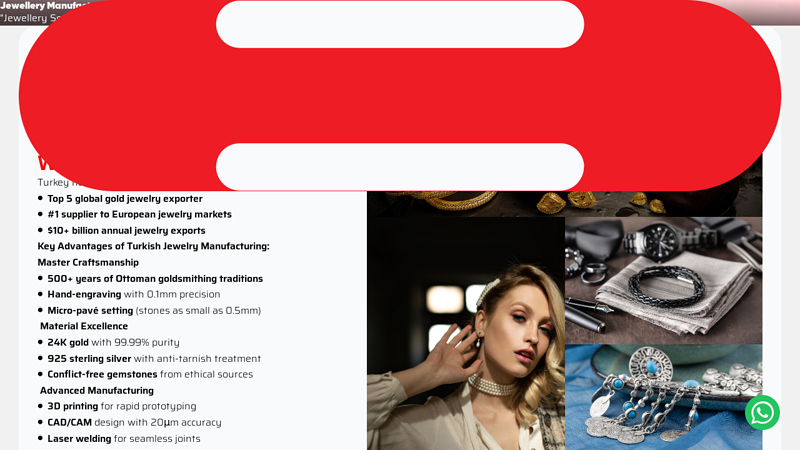 Jewellery Manufacturing & Export Solutions from Turkey