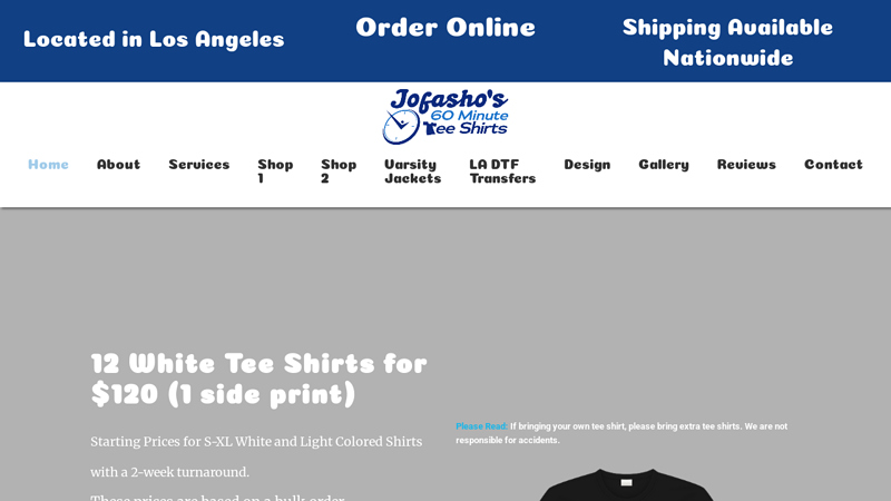 Jofasho's 60 minute T custom t-shirts