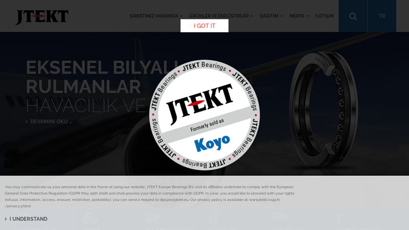JTEKT Corporation brand for Bearings