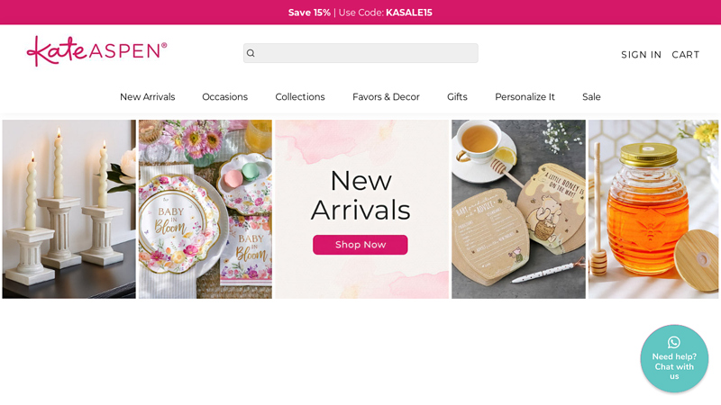 Kate Aspen Wedding Favors