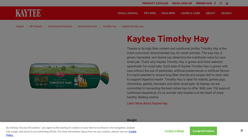 Kaytee Timothy Hay