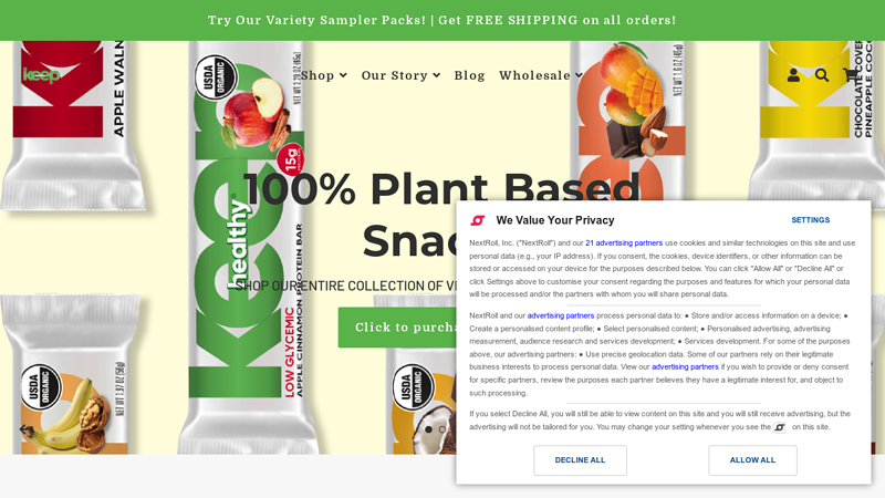 Keep Healthy Fruit Nuts & Protein Bars