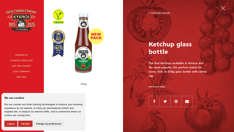 Ketchup Glass Bottle