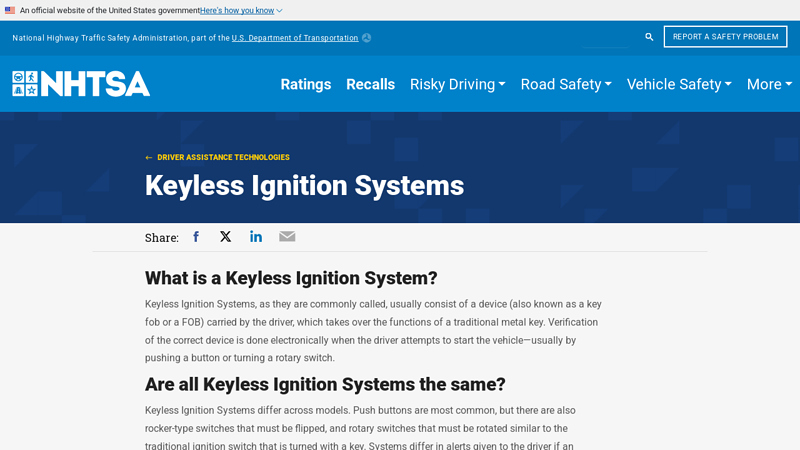 Keyless Ignition Systems