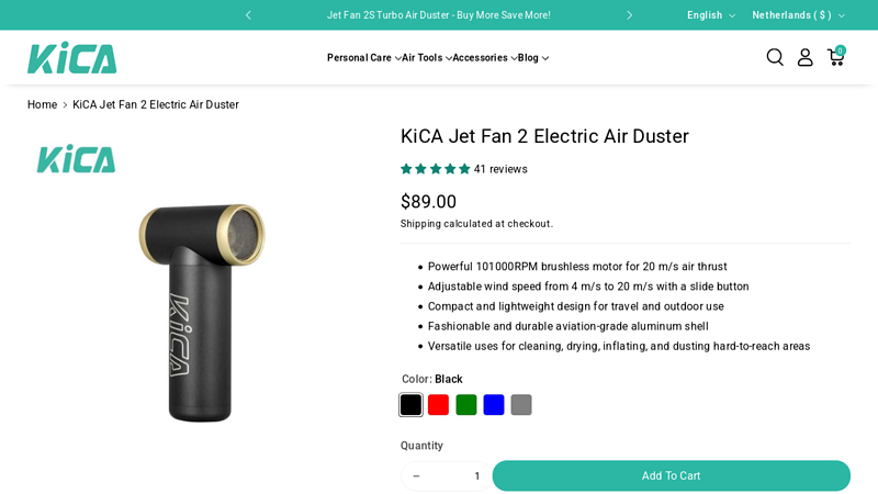 KiCA Jet Fan 2 Electric Air Duster