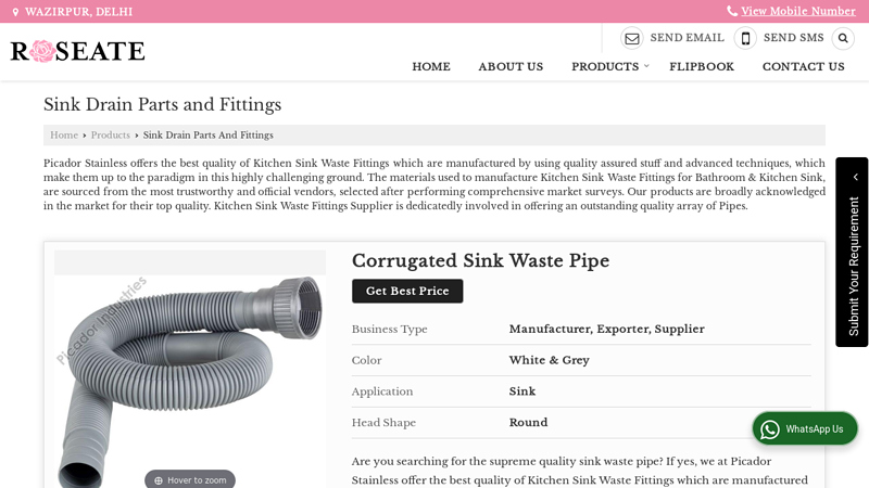 Kitchen Sink Waste Fittings Supplier