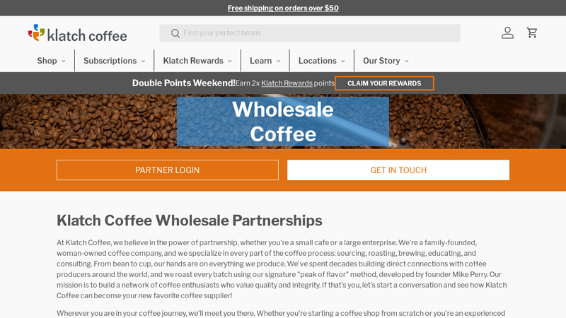 Klatch Coffee Wholesale Partnerships