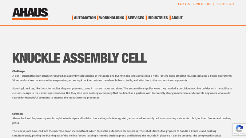 Knuckle Assembly Cell
