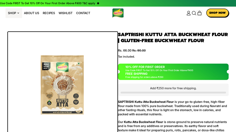 Kuttu Atta Buckwheat Flour – Gluten