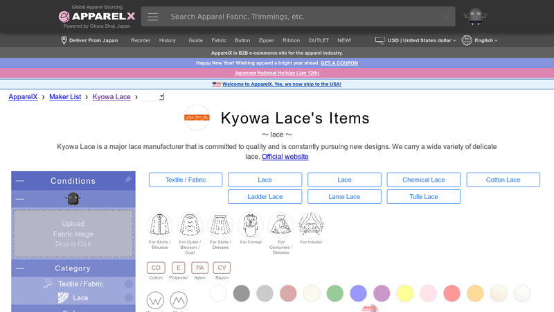 Kyowa Lace's Items lace