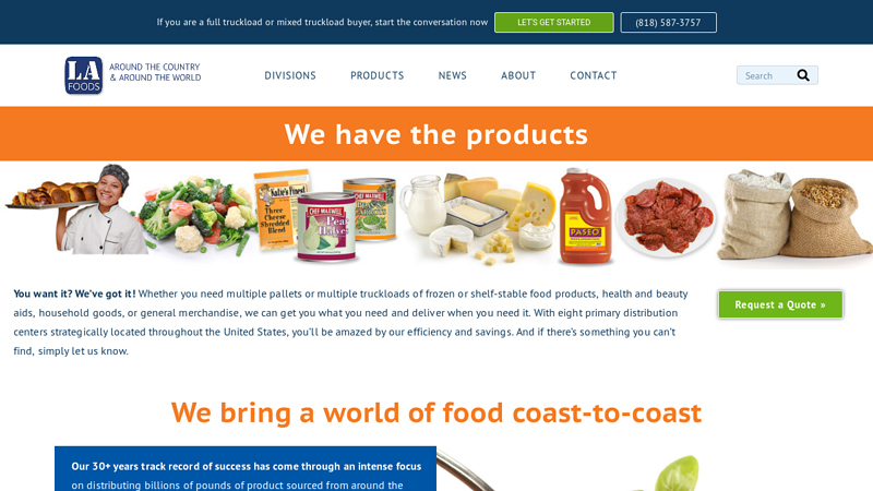 LA Foods Distributes Food Around the Country and the World.