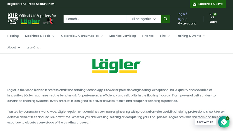 Lägler Floor Sanding Machines and Accessories