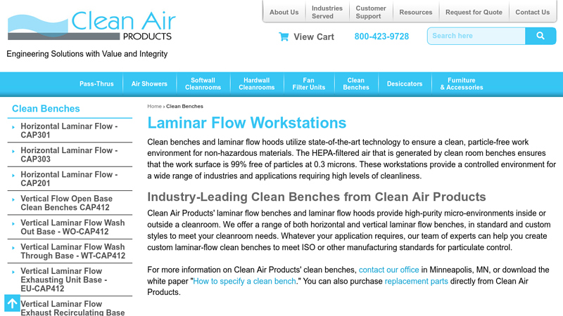 Laminar Flow Clean Benches