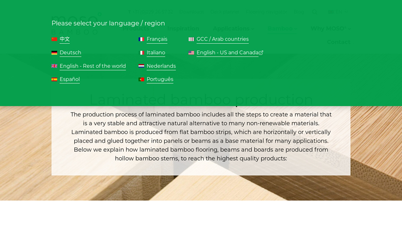 Laminated bamboo production