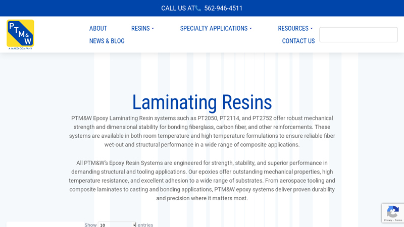 Laminating Resins I Epoxy Resin Systems I PTM&W