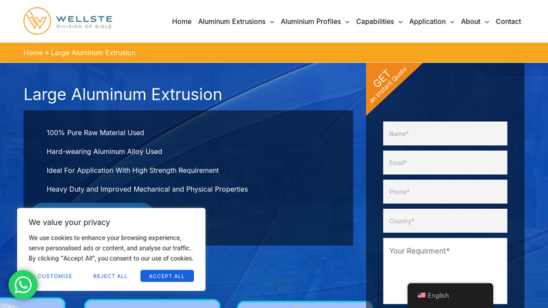 Large Aluminum Extrusion Manufacturer