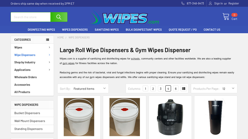 Large Roll Wipe Dispensers