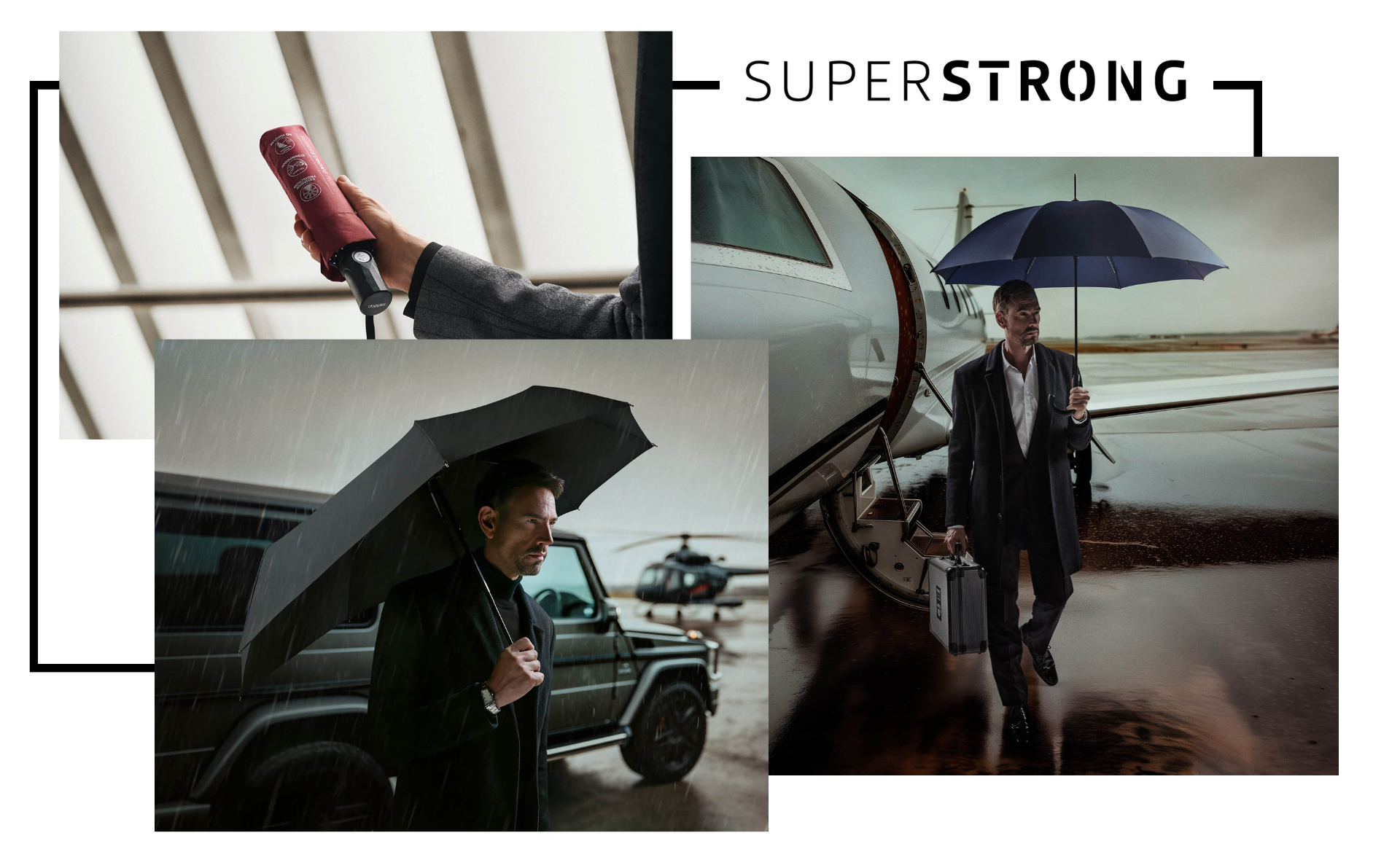 Large selection of doppler parasols and umbrellas